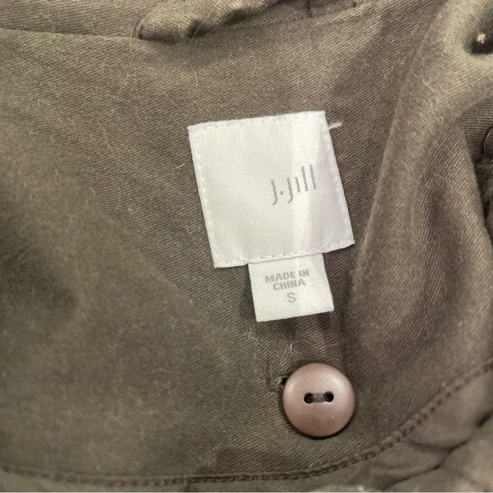 LIKE NEW! J.Jill army green lined utility jacket - Picture 7 of 14